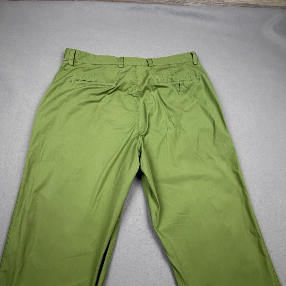 J Crew Stanton Chino Pants 34x32 Mens Apple Green Chartreuse Straight Leg - Picture 9 of 10